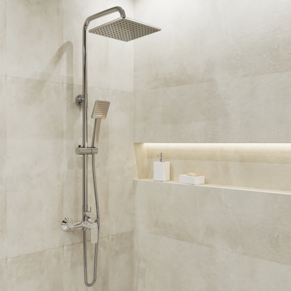 Душевая система 35к MIXLINE ML2426 лейка 1 позиция +лейка &amp;quot;Тропический душ&amp;quot; ХРОМ - ML2426 