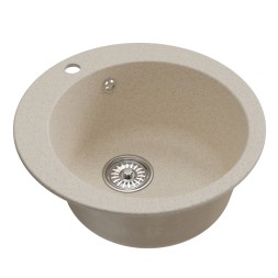 Мойкa ML-GM13 КОМФОРТ круглая, бежевая (328), 495мм (глуб. чаши 200) - 00-00009329 