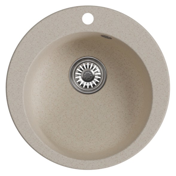 Мойкa ML-GM13 КОМФОРТ круглая, бежевая (328), 495мм (глуб. чаши 200) - 00-00009329 