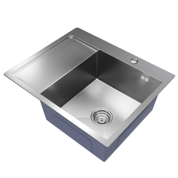 Мойка настол.монтаж 60х50 (3,0) прав. вып 3 1/2  MIXLINE PRO 20см с сифоном (сатин) - 551876 