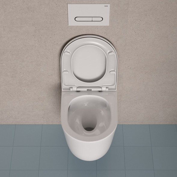 Унитаз подвесной безободковый IDDIS SLIRDSEi25 &amp;quot;Slide&amp;quot; ТОРНАДО смыв, сиденье дюропласт, микролифт - SLIRDSEi25 