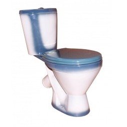 Унитаз-компакт &amp;quot;ЭЛЕГАНТ&amp;quot; зелёный (косой, нижн, сид.полип., арм) (Rosa) - 4620008195711 