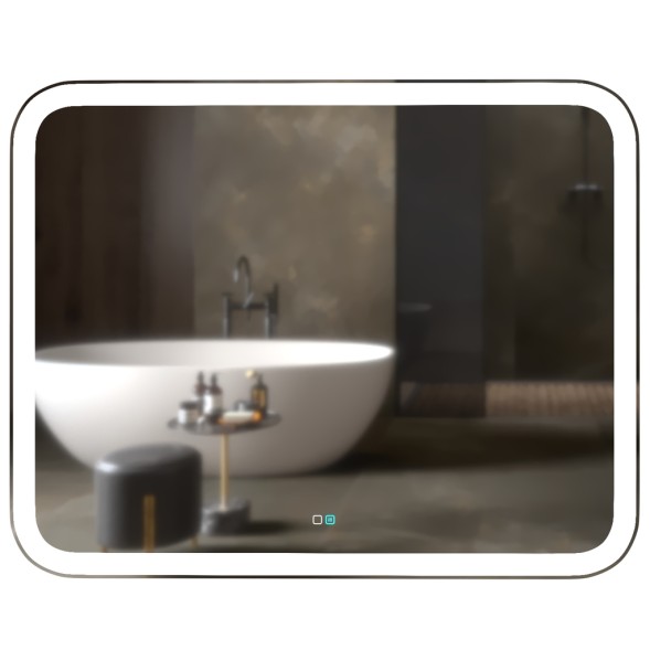 Зеркало MIXLINE &amp;quot;Стив-2&amp;quot; 1000*800 (ШВ) сенсорный выключатель, двойной подогрев - ФР-00001937 