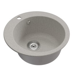 Мойкa ML-GM13 КОМФОРТ круглая, серая (310), 495мм (глуб. чаши 200) - 00-00009328 