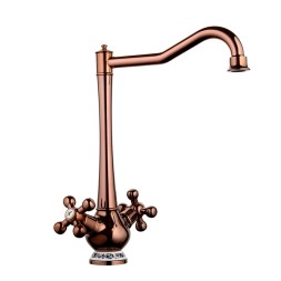 Смеситель для кухни 1/2 кер G4065-3 GAPPO высокий излив, п/гайку, КРАСНОЕ ЗОЛОТО - G4065-3 