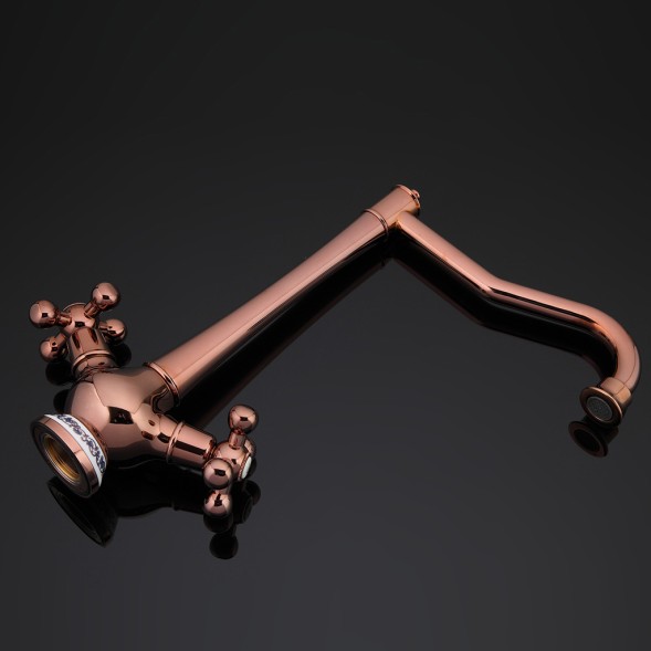 Смеситель для кухни 1/2 кер G4065-3 GAPPO высокий излив, п/гайку, КРАСНОЕ ЗОЛОТО - G4065-3 