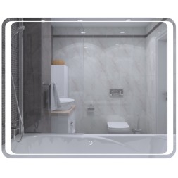 Зеркало MIXLINE "Валерия" 1000*800 (ШВ) сенсорный выключатель, светодиодная подсветка - MLZ.Va.10-8.1.2