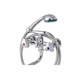 Смеситель для ванны и раковины 1/2 кер ПРОФСАН ПСМ-156-К80 "СТАНДАРТ А" эксцентрики "РУС", ХРОМ - PSM-156-80