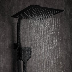 Душевая система 35к G2407-6 GAPPO лейка &amp;quot;Тропический душ&amp;quot; квадрат 300*300 ЧЕРНЫЙ - G2407-6 