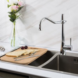 Смеситель для кухни 35к G4398-12 GAPPO высокий излив, с вых. для питьевого фильтра, ХРОМ - G4398-12 