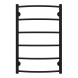 Полотенцесушитель водяной AZARIO VERONA 500/800 6 секций, нижнее/диагональное подключение, 1/2&amp;quot;, черный (AZ83874B)