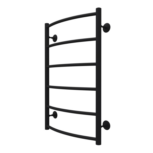 Полотенцесушитель водяной AZARIO VERONA 500/800 6 секций, нижнее/диагональное подключение, 1/2&amp;quot;, черный (AZ83874B)