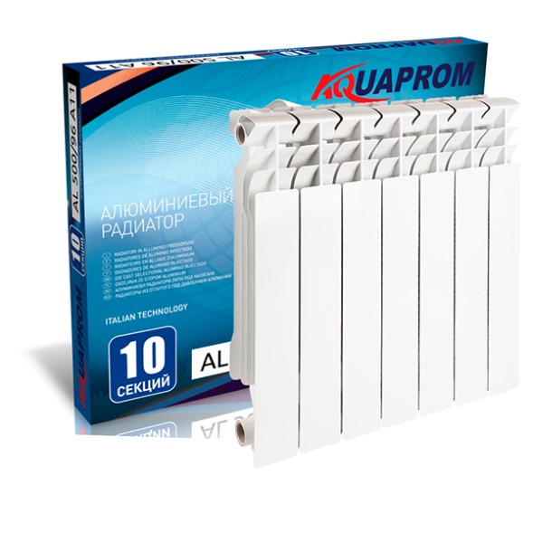 Радиатор алюминиевый AQUAPROM 500*96  6 сек. - A11 