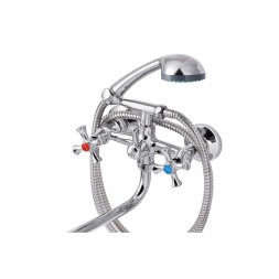 Смеситель для ванны и раковины 1/2 кер ПРОФСАН ПСМ-157-75 "ЕВРО", эксцентрики "ЕВРО",мах КРЕСТ ХРОМ - PSM-157-75