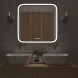 Зеркало MIXLINE &amp;quot;Стив-6&amp;quot; 800*680 (ШВ) сенсорный выключатель, часы, термометр, Bluetooth +подогрев - ФР-00001651 