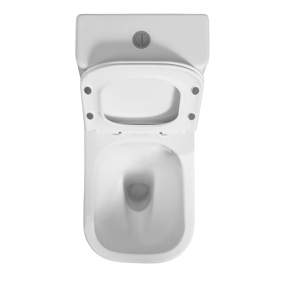 Унитаз-компакт Azario ESCONDA 355х620х805 напольный, безободковый, слив &amp;quot;Торнадо&amp;quot;, в комплекте с быстросъемным сиденьем микролифт (AZ-1255A)