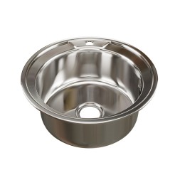 Мойка круг d 49 (0,8) вып 3 1/2 MIXLINE (глуб чаши 18см) с сифоном - 528183 