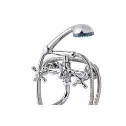 Смеситель для ванны и раковины 1/2 кер ПРОФСАН ПСМ-157-К89 "СТАНДАРТ А" эксцентрики"РУС", КРЕСТ ХРОМ - PSM-157-89