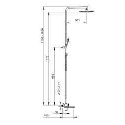 Душевая система 35к G2418 GAPPO лейка &amp;quot;Тропический душ&amp;quot; ХРОМ - G2418 