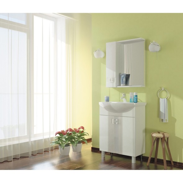 Тумба д/ванной &amp;quot;КВАДРО 55&amp;quot; под раковину Элеганс-55 (Rosa) (ПВХ) - 551699 