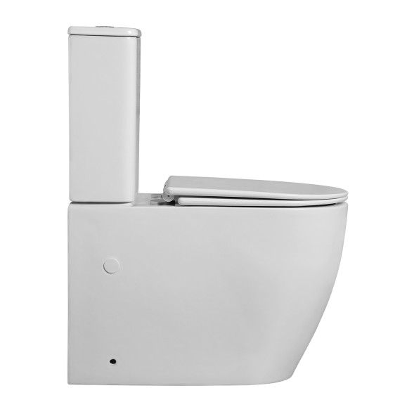 Унитаз-компакт Azario BONELLE 355х630х795 напольный, безободковый, слив &amp;quot;Торнадо&amp;quot;, в комплекте с быстросъемным сиденьем микролифт (AZ-1229A)