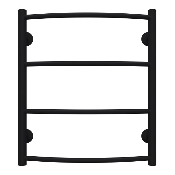 Полотенцесушитель водяной AZARIO VERONA 500/600 4 секции, боковое подключение, 1/2&amp;quot;, черный (AZ83912B)