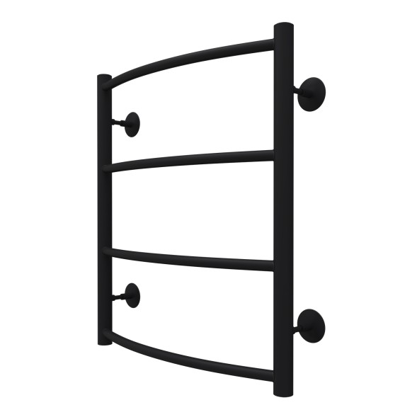 Полотенцесушитель водяной AZARIO VERONA 500/600 4 секции, боковое подключение, 1/2&amp;quot;, черный (AZ83912B)