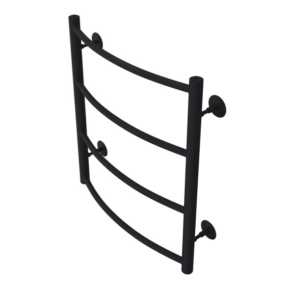 Полотенцесушитель водяной AZARIO VERONA 500/600 4 секции, боковое подключение, 1/2&amp;quot;, черный (AZ83912B)