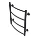 Полотенцесушитель водяной AZARIO VERONA 500/600 4 секции, боковое подключение, 1/2&amp;quot;, черный (AZ83912B)