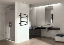 Полотенцесушитель водяной AZARIO VERONA 500/600 4 секции, боковое подключение, 1/2", черный (AZ83912B)