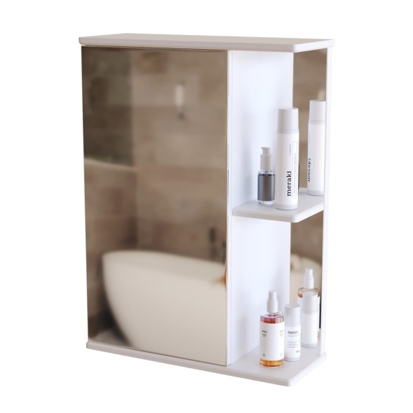 Зеркальный шкаф &amp;quot;Стандарт-50&amp;quot; левый без подсветки (ПВХ) - 525513 