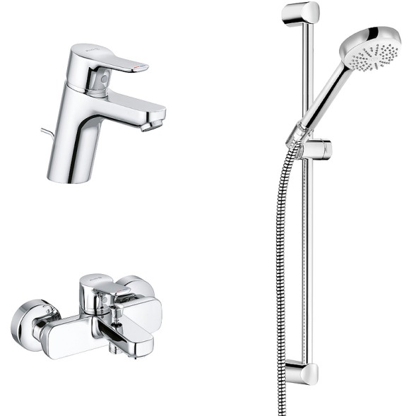 Комплект для ванны и душа KLUDI PURE&amp;amp;EASY 3in1, хром (376850565)