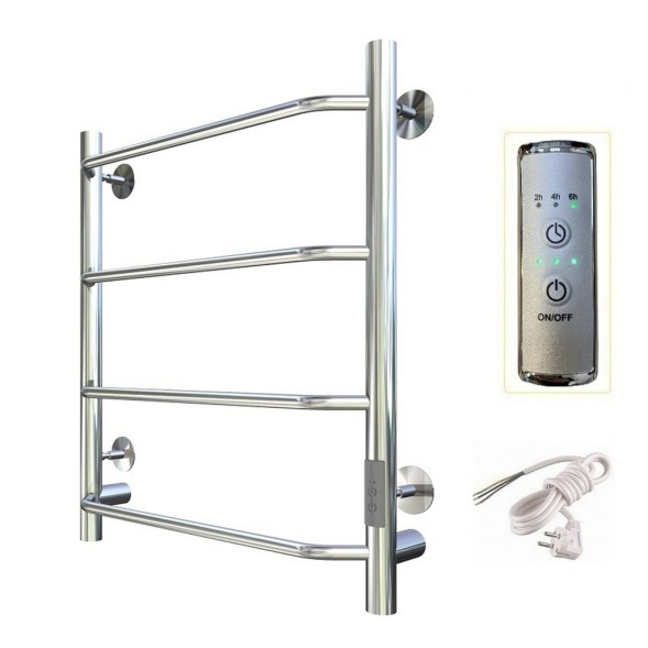 Полотенцесушитель электрический ЛЦ 60х50 4 пер ТРАПЕЦИЯ унив (скрыт подкл, таймер,245Вт) ТРУГОР - 00-00031617 