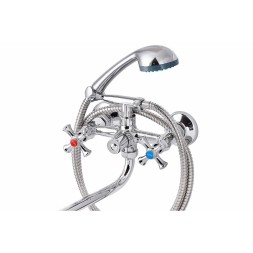 Смеситель для ванны и раковины 1/2 кер ПРОФСАН ПСМ-158-75 "ЕВРО", эксцентрики "ЕВРО",мах КРЕСТ - PSM-158-75