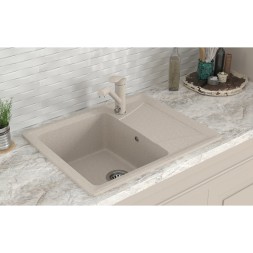 Мойка ML-GMS03 СТАНДАРТ с крылом, бежевый (328), 605*495*190мм - 00-00004517