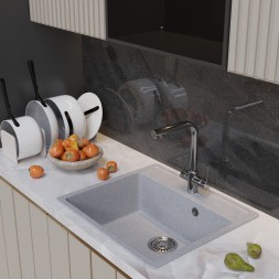 Мойка ML-GM15 КОМФОРТ серая (310), 560*500*180мм - 00-00009353 