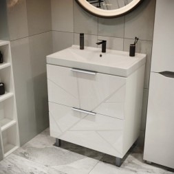 Тумба д/ванной &amp;quot;Гранд-70&amp;quot;  под раковину Марго-70 (MIXLINE) (ПВХ) - 554894 