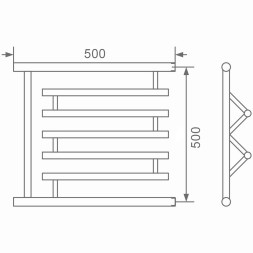 Полотенцесушитель MIXLINE SIMPLE PM3 50х50 1&amp;#039;&amp;#039; - ML-556334 