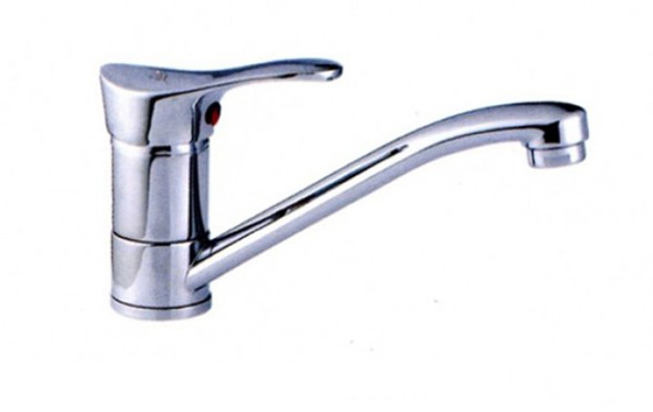 Смеситель для кухни 35к L4514-В Ledeme с отв кор излив, силумин - L4514-B 