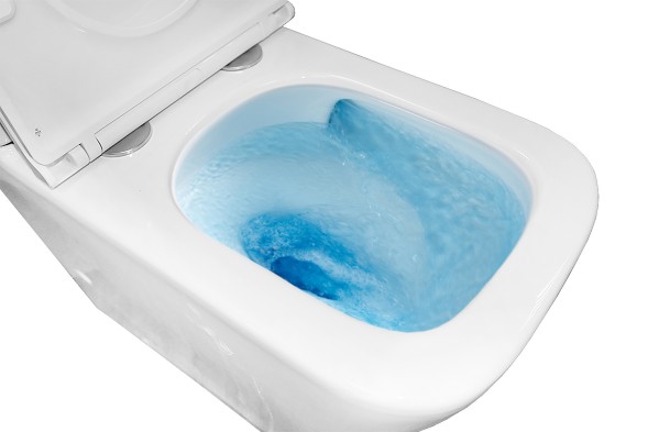 Унитаз-компакт Azario Quadro 605x340x810 напольный, смыв &amp;quot;Торнадо&amp;quot;, безободковый с сидением микролифт и арматурой, белый (AZ-2175 UQ1)