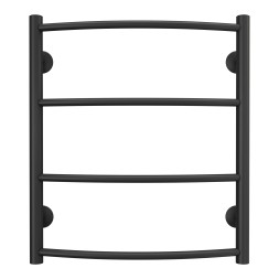 Полотенцесушитель водяной AZARIO VERONA 500/600 4 секции, нижнее/диагональное подключение, 1/2", графит (AZ83913G)