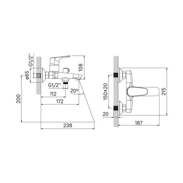 Смеситель для ванны 35к IDDIS ZODSB02i02WA &amp;quot;Zodiac&amp;quot;  без душ. аксессуаров ХРОМ - ZODSB02i02WA 
