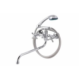 Смеситель для ванны и раковины 1/2 кер ПРОФСАН ПСМ-158-К89 "СТАНДАРТ А" эксцентрики"РУС", КРЕСТ ХРОМ - PSM-158-89