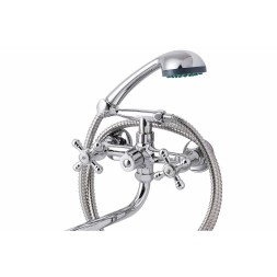 Смеситель для ванны и раковины 1/2 кер ПРОФСАН ПСМ-158-К89 "СТАНДАРТ А" эксцентрики"РУС", КРЕСТ ХРОМ - PSM-158-89