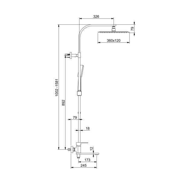 Душевая система 35к G2483-8 GAPPO лейка &amp;quot;Тропический душ&amp;quot; БЕЛЫЙ-хром - G2483-8 