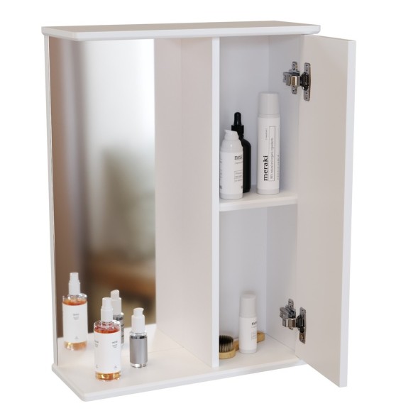 Зеркальный шкаф &amp;quot;НОРД-55&amp;quot; правый без подсветки (ПВХ) - 528386 