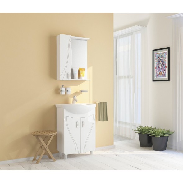 Тумба д/ванной &amp;quot;ЛИМА-65&amp;quot; под раковину Элеганс-65 (Rosa) (ПВХ) - 551703 