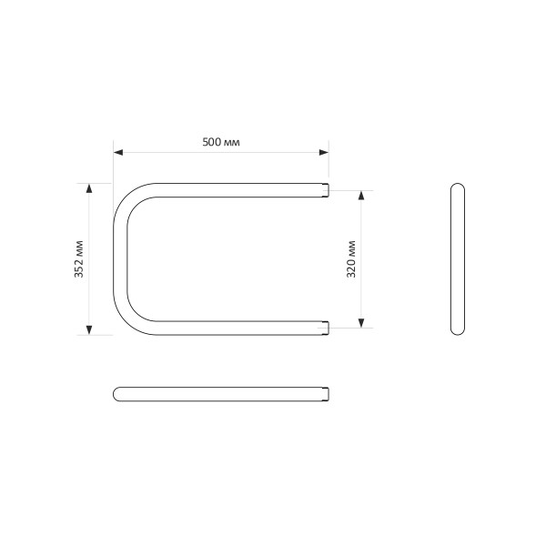 Полотенцесушитель MIXLINE SIMPLE P 32х50 1&amp;#039;&amp;#039; - ML-556313 