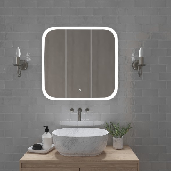 Зеркало MIXLINE &amp;quot;Стив&amp;quot; 700*680 (ШВ) сенсорный выключатель, светодиодная подсветка - ФР-00001136 