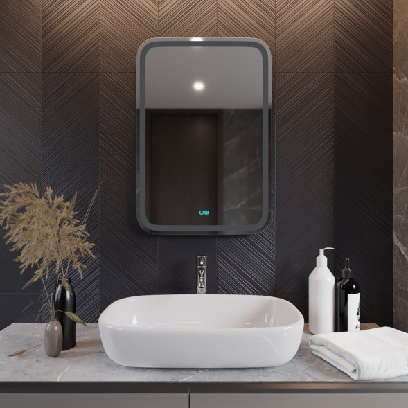 Зеркало MIXLINE &amp;quot;Мальта-2&amp;quot; 550*800 (ШВ) сенсорный выключатель, светодиодная подсветка + подогрев - ФР-00001215 